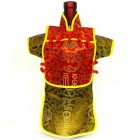 Men Kaisan Wine Bottle Cover Chinese Men Attire Red Fortune Gold Fortune