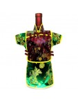 Men Kaisan Wine Bottle Cover Chinese Men Attire Burgundy Floral Green Floral