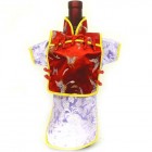 Men Kaisan Wine Bottle Cover Chinese Men Attire Red Butterfly Lite Violet Vine