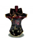 Kaisan Wine Bottle Cover Chinese Woman Attire Black Butterfly