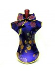 Kaisan Wine Bottle Cover Chinese Woman Attire Violet Peony