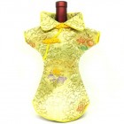 Kaisan Wine Bottle Cover Chinese Woman Attire Yellow Fortune Cloud