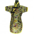 Qipao Wine Bottle Cover Chinese Woman Attire Butterfly